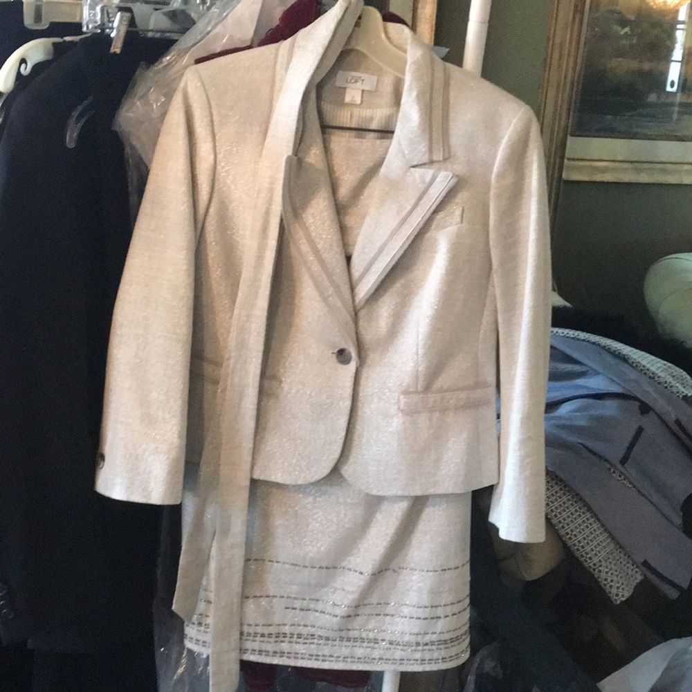 Ann Taylor Loft Strapless Dress with Jacket